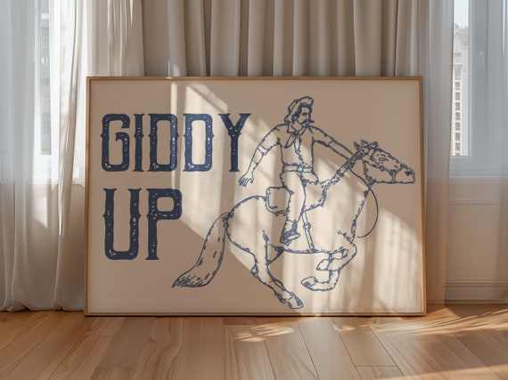 Western Style Art Print Boho Minimalist Prints Modern Art Bohominimalistdecor Cowboy Art File