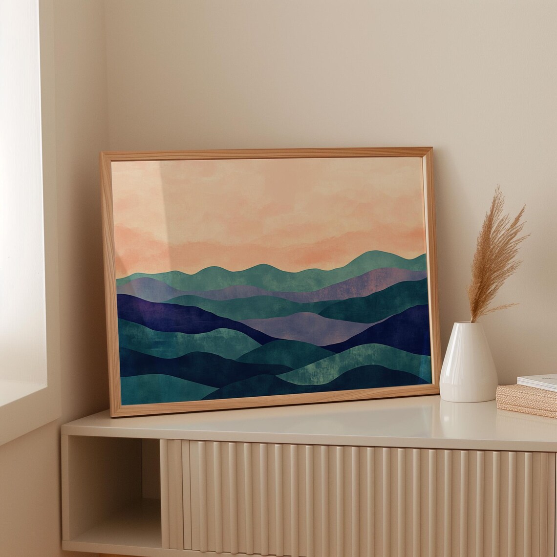 Abstract Layered Mountain Art Print, Minimalist Nature - Image 5