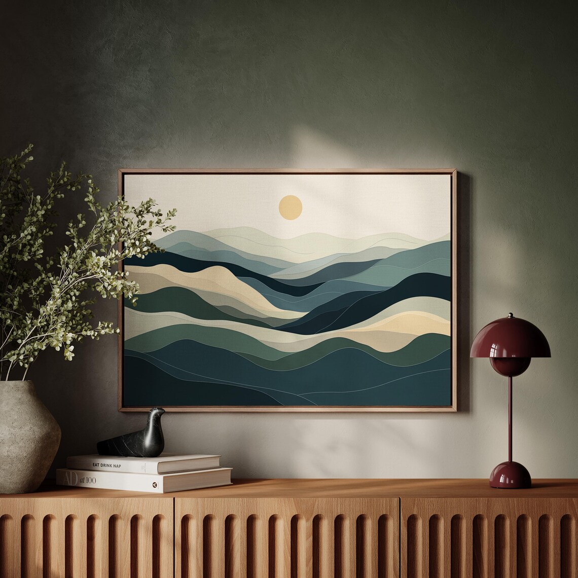 Minimalist Abstract Mountain Art Print, Modern Nature - Image 3
