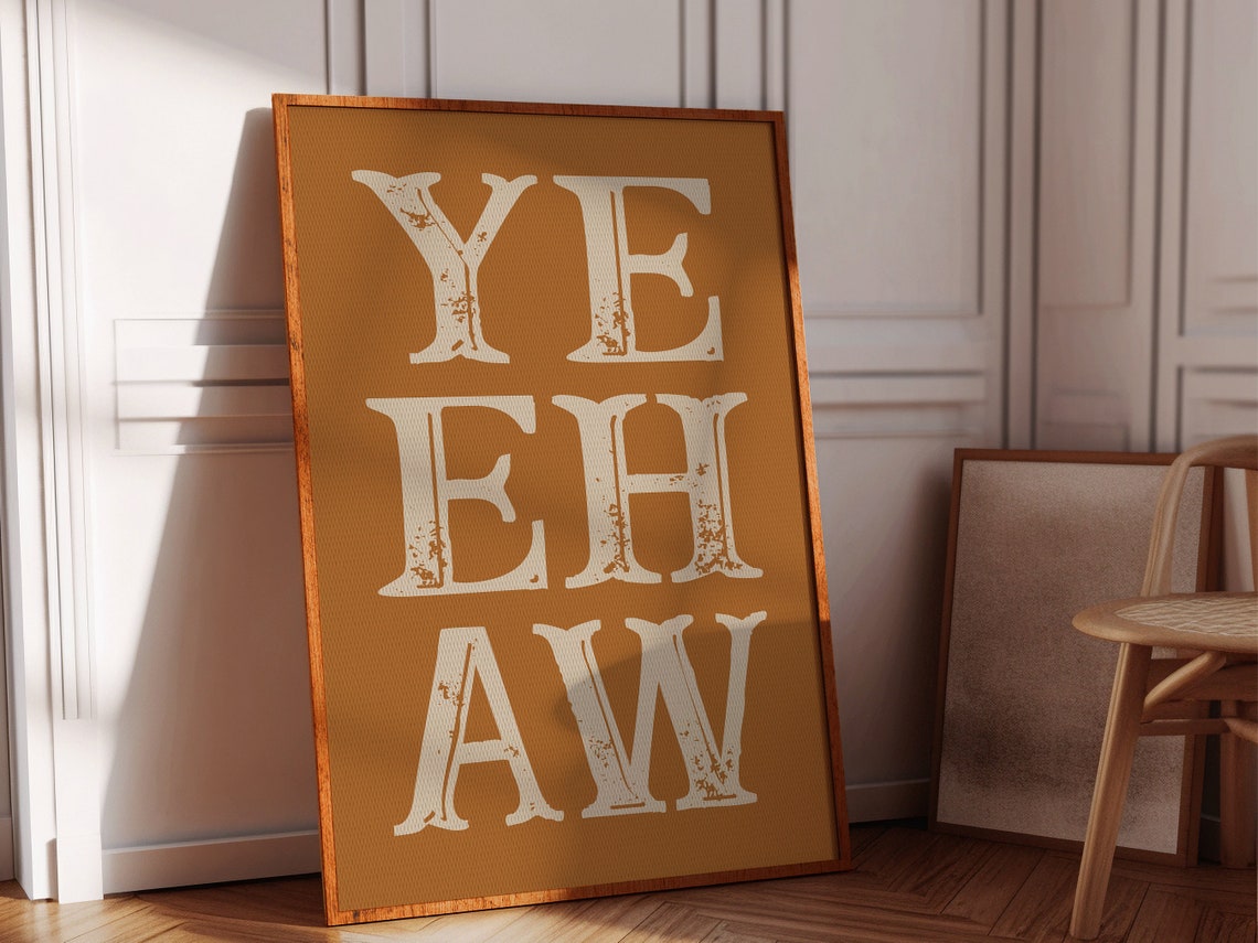 Western Style Art Print Boho Minimalist Prints Modern Art Bohominimalistdecor Cowboy Art File