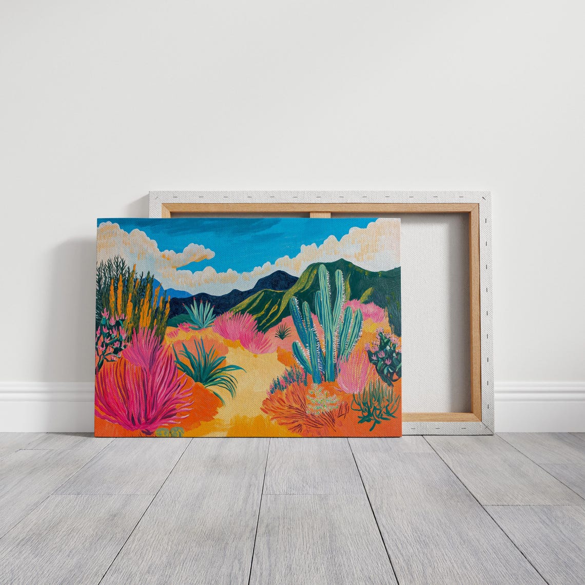 Vibrant Southwest Desert Landscape Painting Style Prints Bold Colors And Cactus Artwork For Modern Wall Decor - Image 5