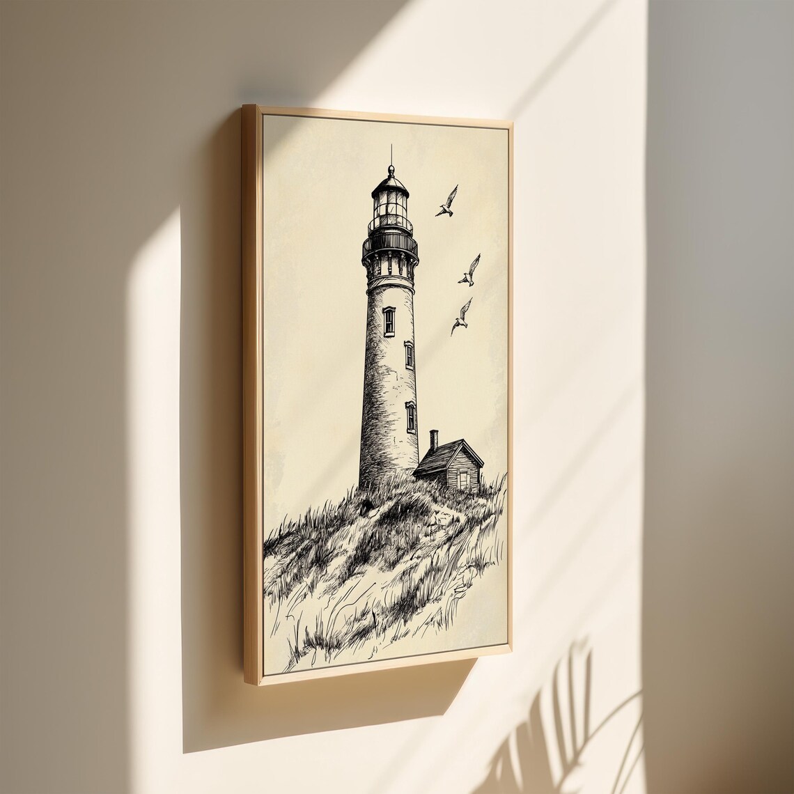 Vintage Lighthouse Illustration, Nautical Art Print - Image 3