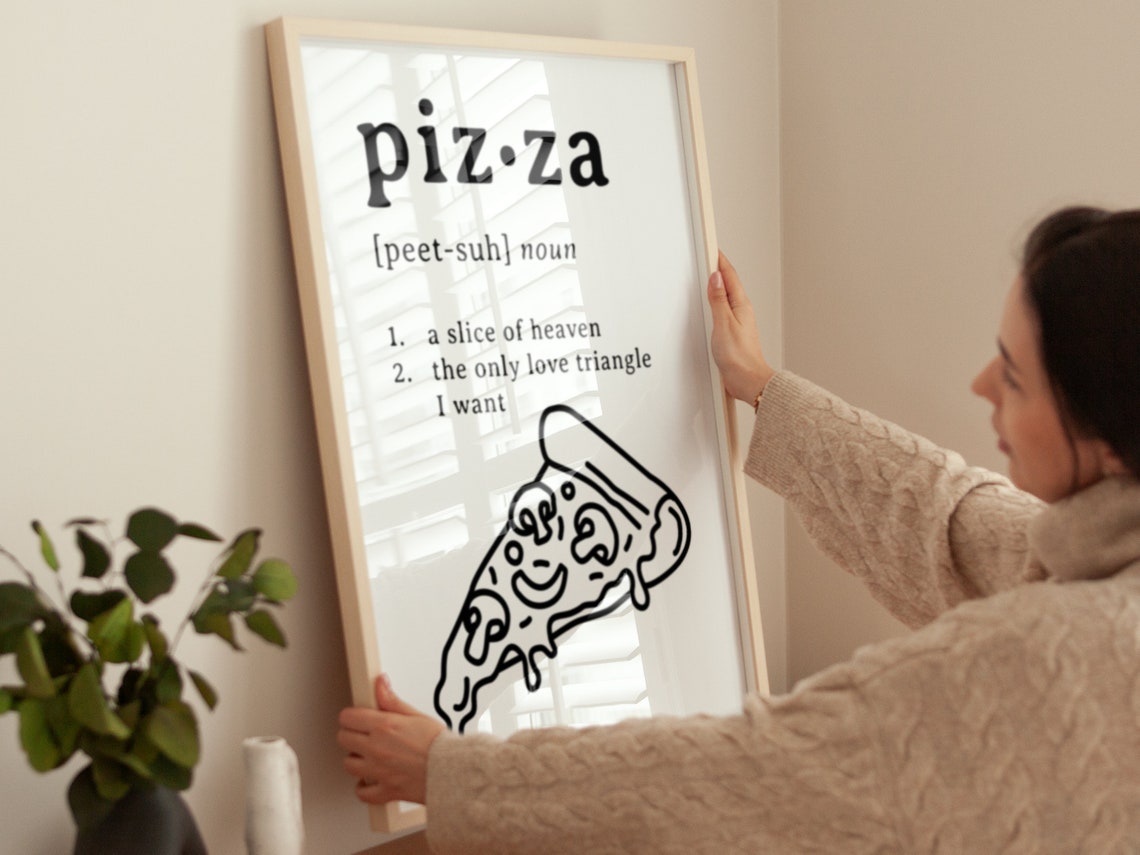 Pizza Dictionary Definition Funny Slice of Heaven Slice Art Poster - Image 3