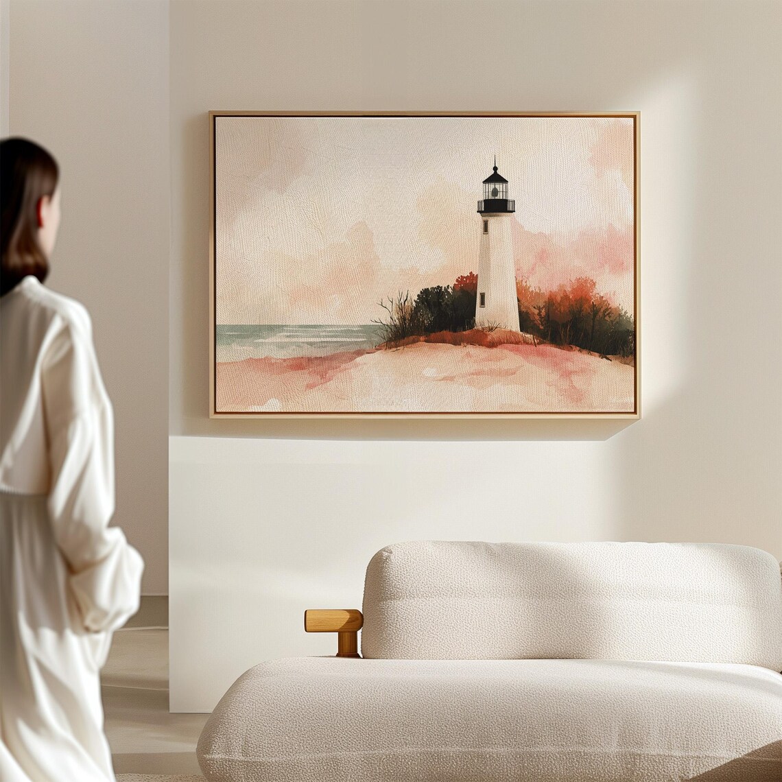 Peaceful Lighthouse Watercolor, Faith Inspired Beacon - Image 4