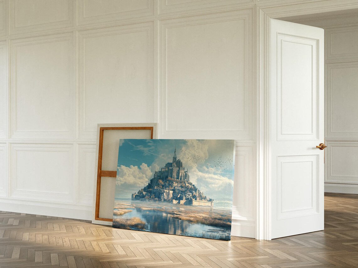 Mont Saint Michel France Abbey Tidal Island Historic Landscape Poster - Image 4