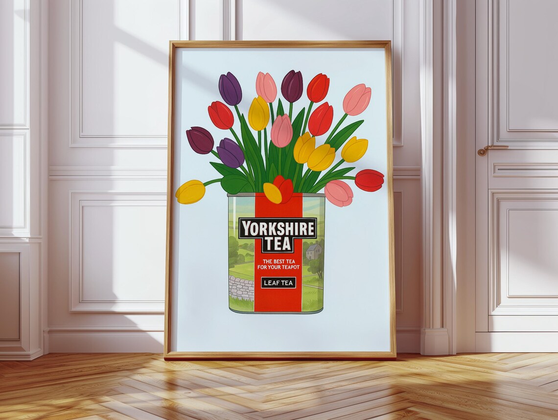 Yorkshire Tea Tin Tulip Print, Pop Art Style