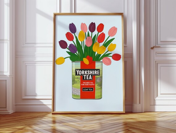 Yorkshire Tea Tin Tulip Print, Pop Art Style