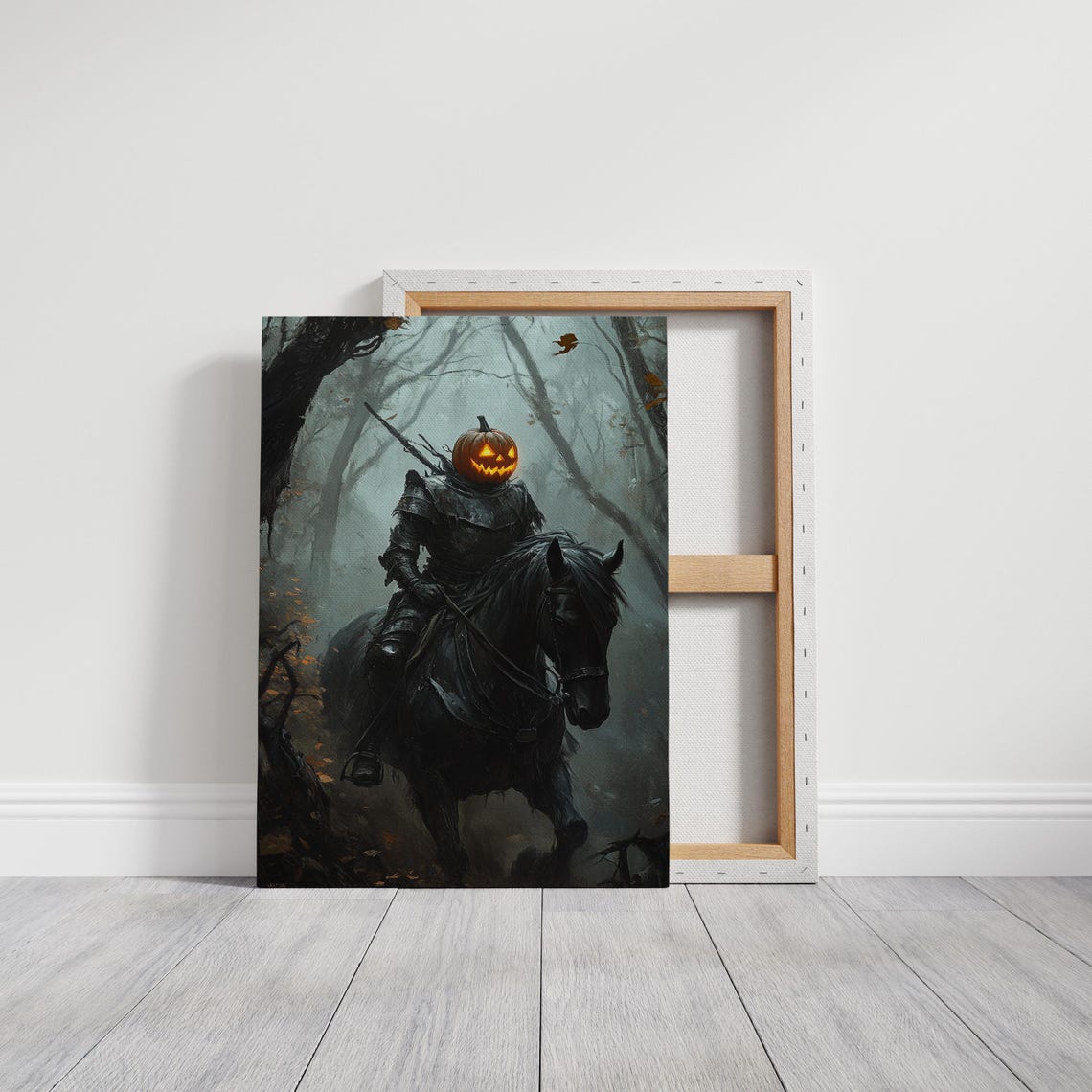 Headless Horseman Pumpkin Head Haunted Woods Halloween Wall Art Poster - Image 5