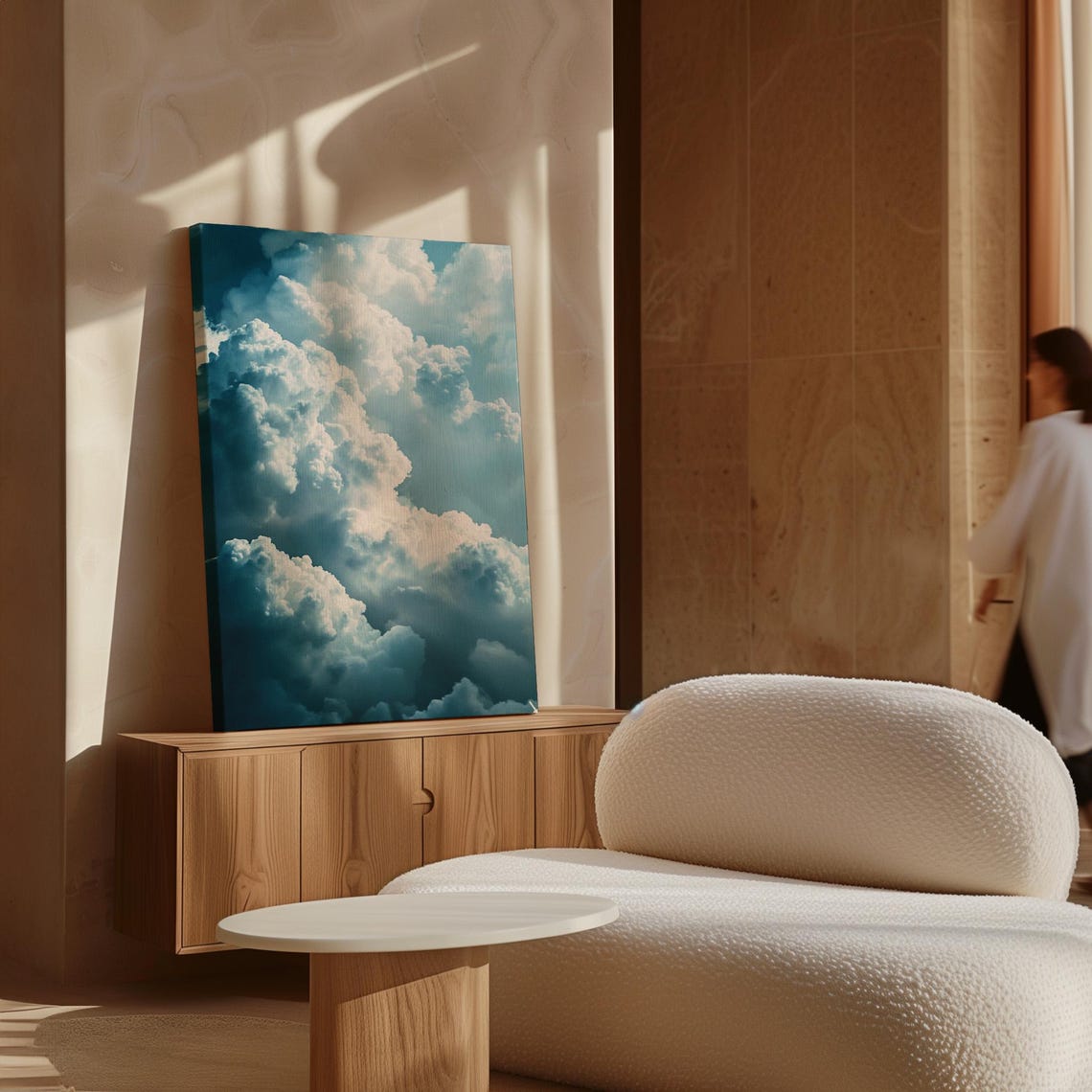 Billowing Cloudscape Print Dreamy Sky Wall Art Atmospheric Nature Photography Ethereal Cloud Formation Serene Blue Decor - Image 5