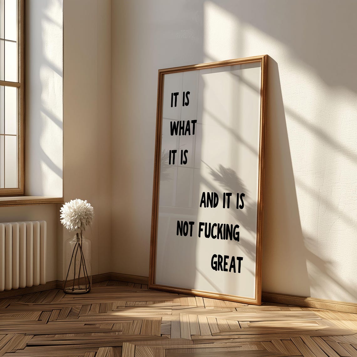 Sarcastic It Is What It Is Not Great Quote Typography Print Art - Image 2