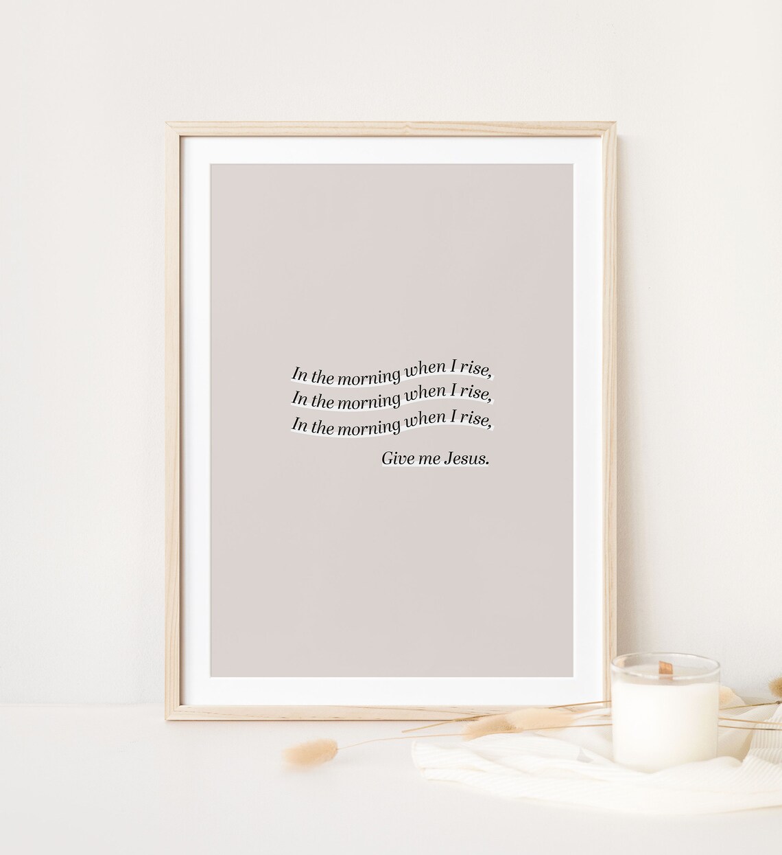 Give Me Jesus Hymn Lyric Morning When I Rise Christian Poster - Image 4