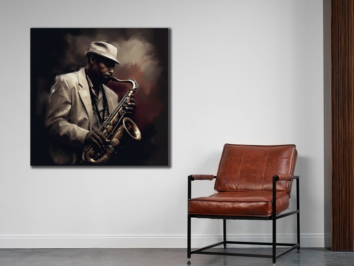 Saxophone Music Wall Art, Jazz Instrument Poster - Image 2
