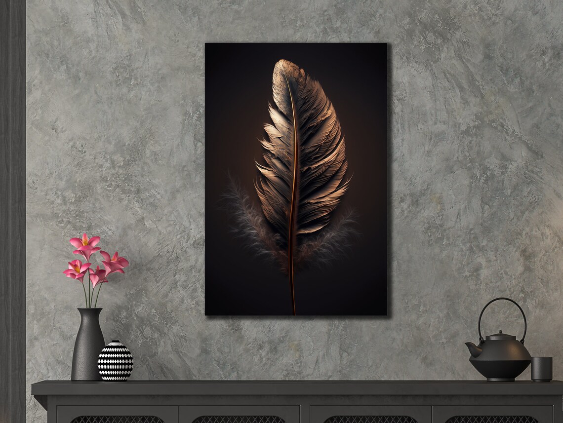 Feather Prints Wall Decor Feather Wall Art Home Decoration Elegant Feather Feather Poster Minimalism Artwork Housewarming Gifts - Image 3