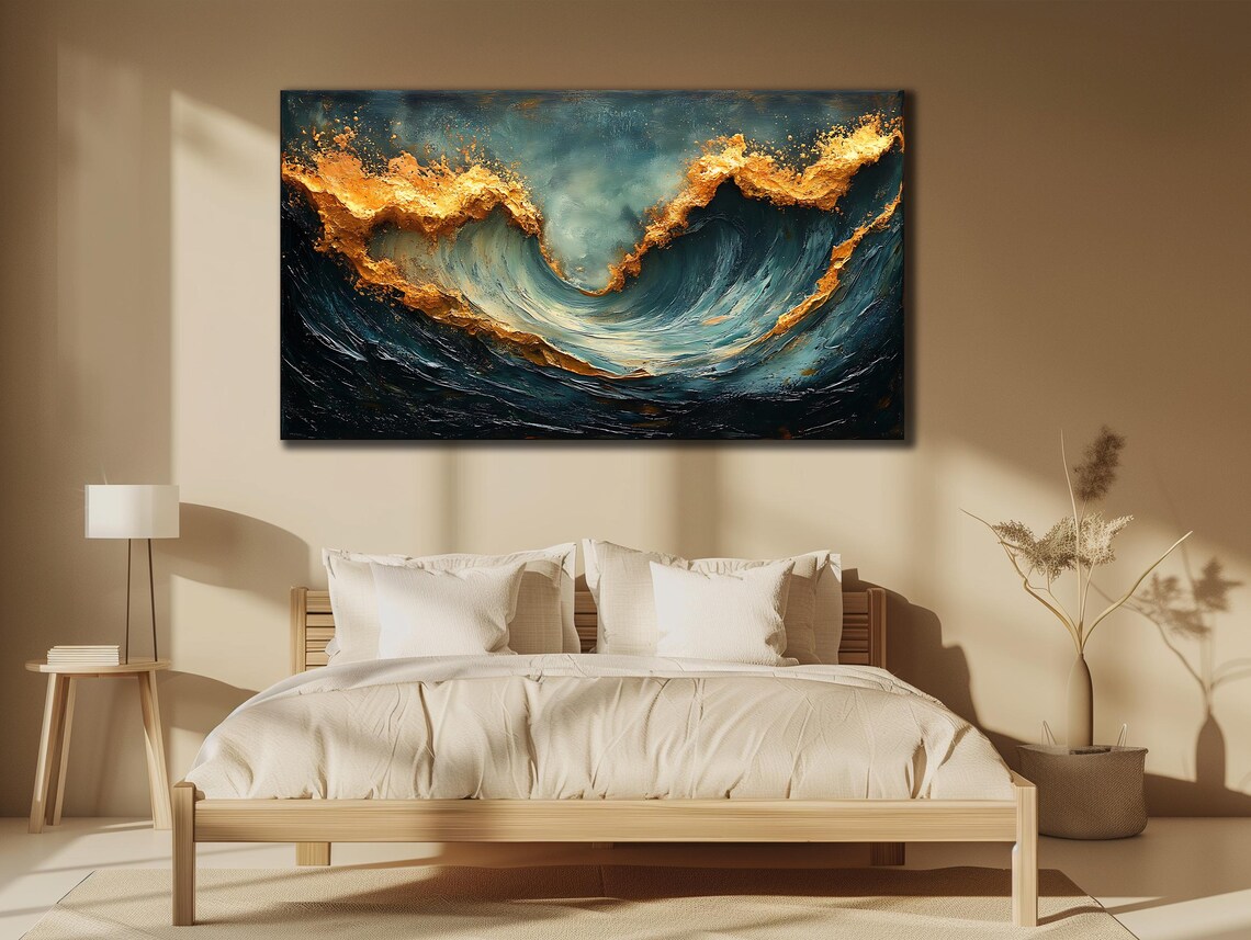 Ocean Wave Seascape Art Print, Coastal Wall Decor