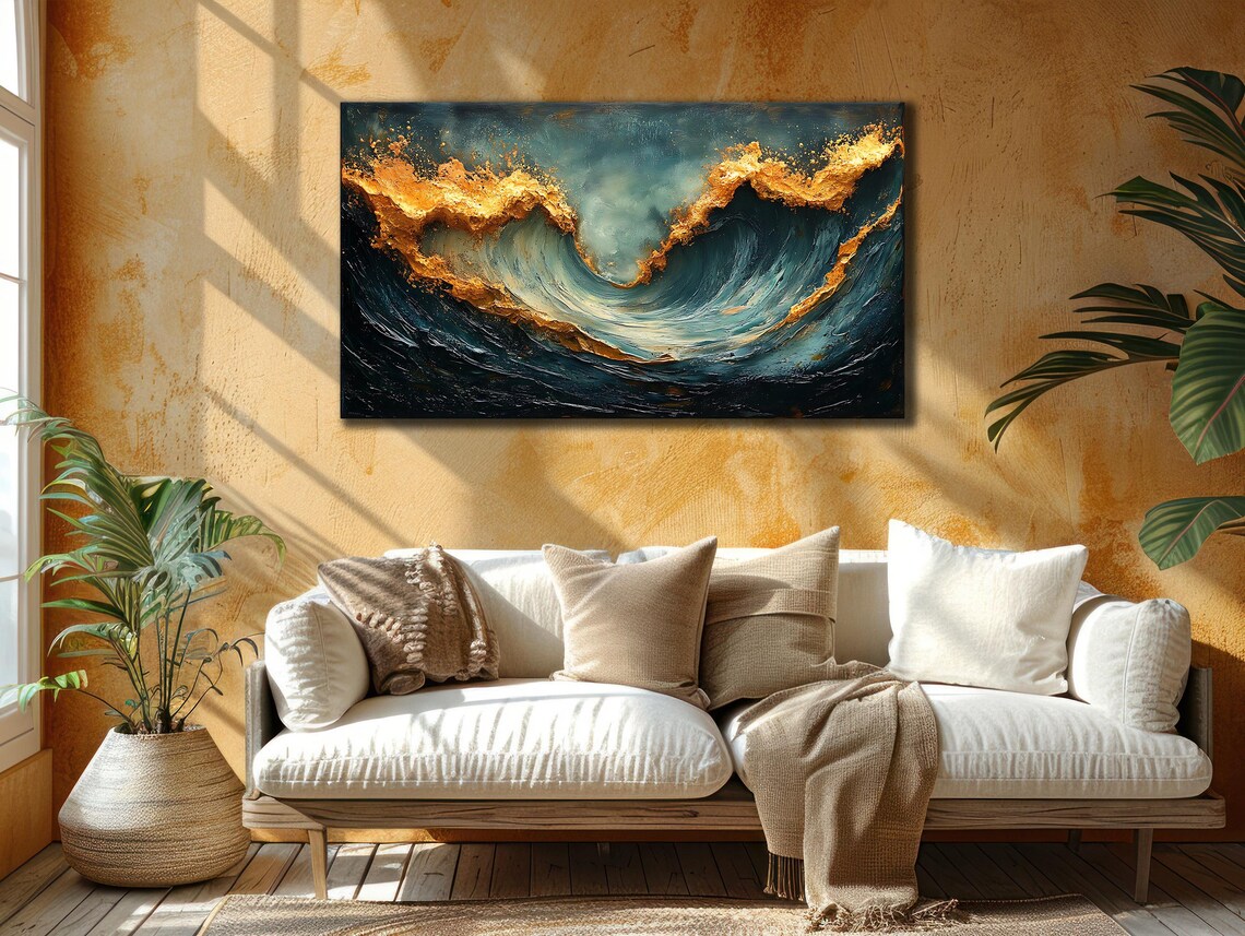 Ocean Wave Seascape Art Print, Coastal Wall Decor - Image 2