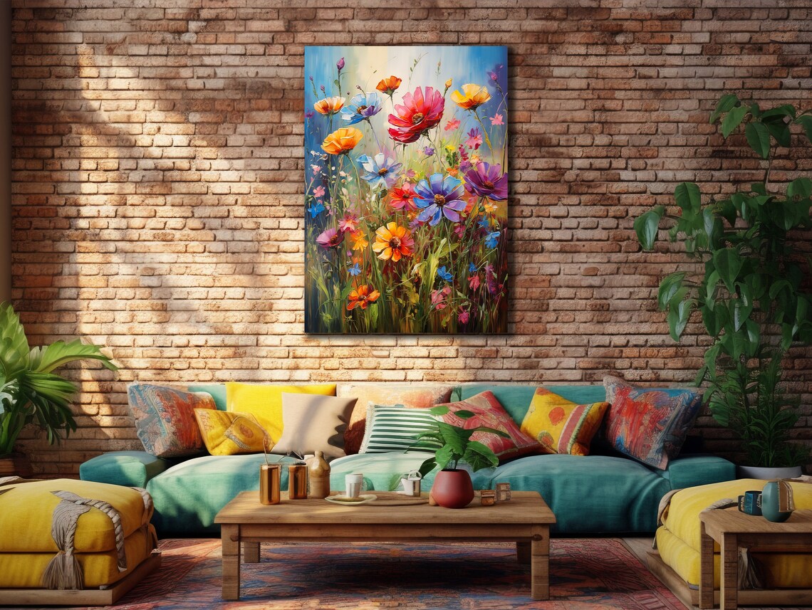 Colorful Wildflower Meadow Impressionist Floral Garden Bloom Poster - Image 2