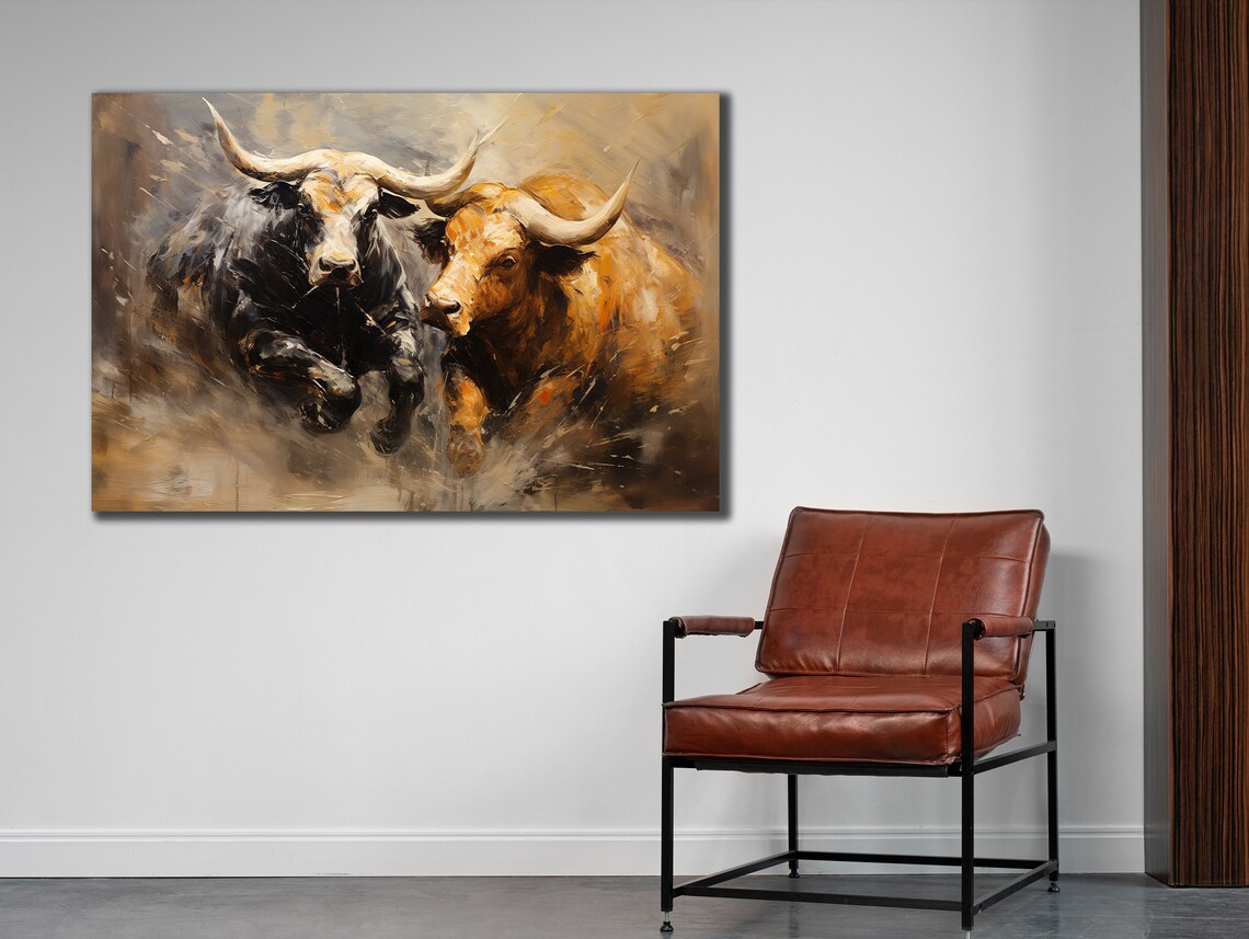Bull Portrait, Matador-Inspired Animal Art Print - Image 2