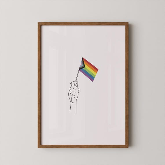 Progress Pride Flag LGBTQIA Gay Art Poster