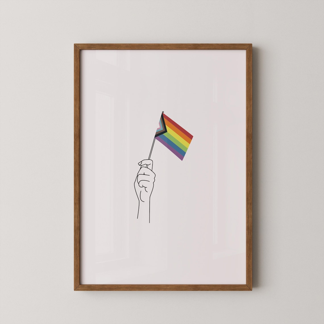 Progress Pride Flag LGBTQIA Gay Art Poster