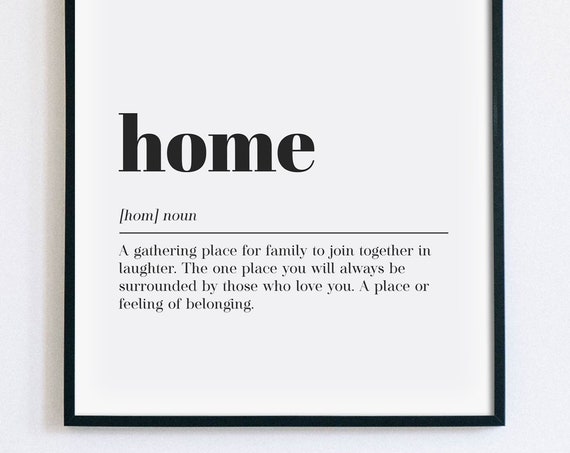 Home Definition Family Gathering Dictionary Style Housewarming Poster