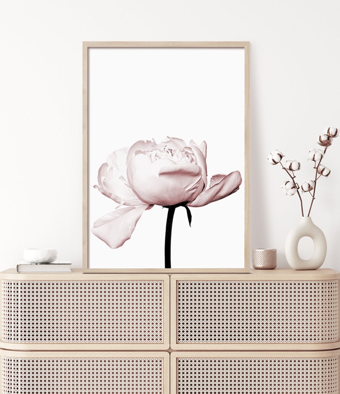 Blush Pink Peony Floral Artwork, Botanical Print - Image 3