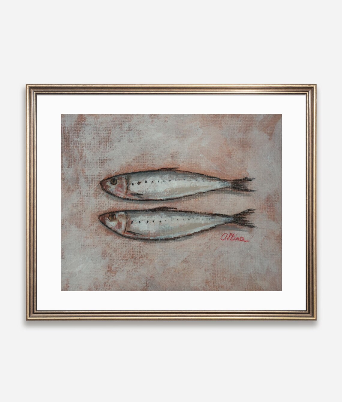 Sardine Art Print, Sardines Painting Poster