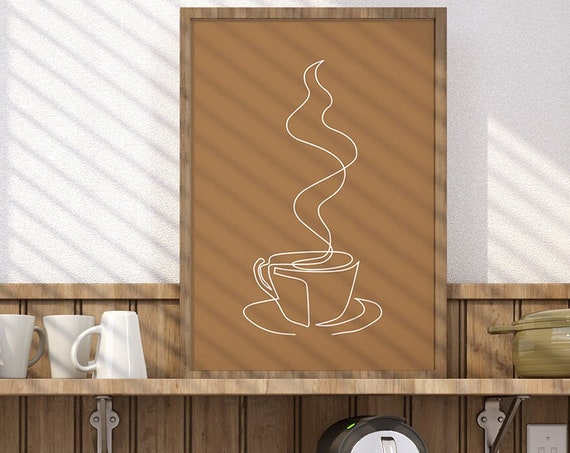 Coffee Bar Wall Art Boho Minimalist Prints Modern Art Bohominimalistdecor Trendy Coffee Art File