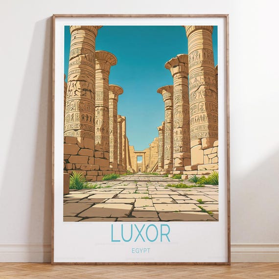 Luxor Egypt Wall Art Print City Travel Poster Custom Personalised Gifts