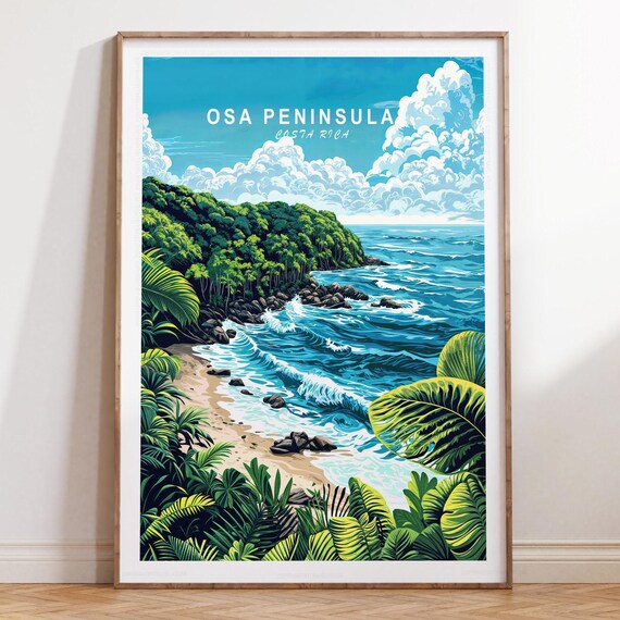 Osa Peninsula Costa Rica Jungle Coast Poster Top Title Variant