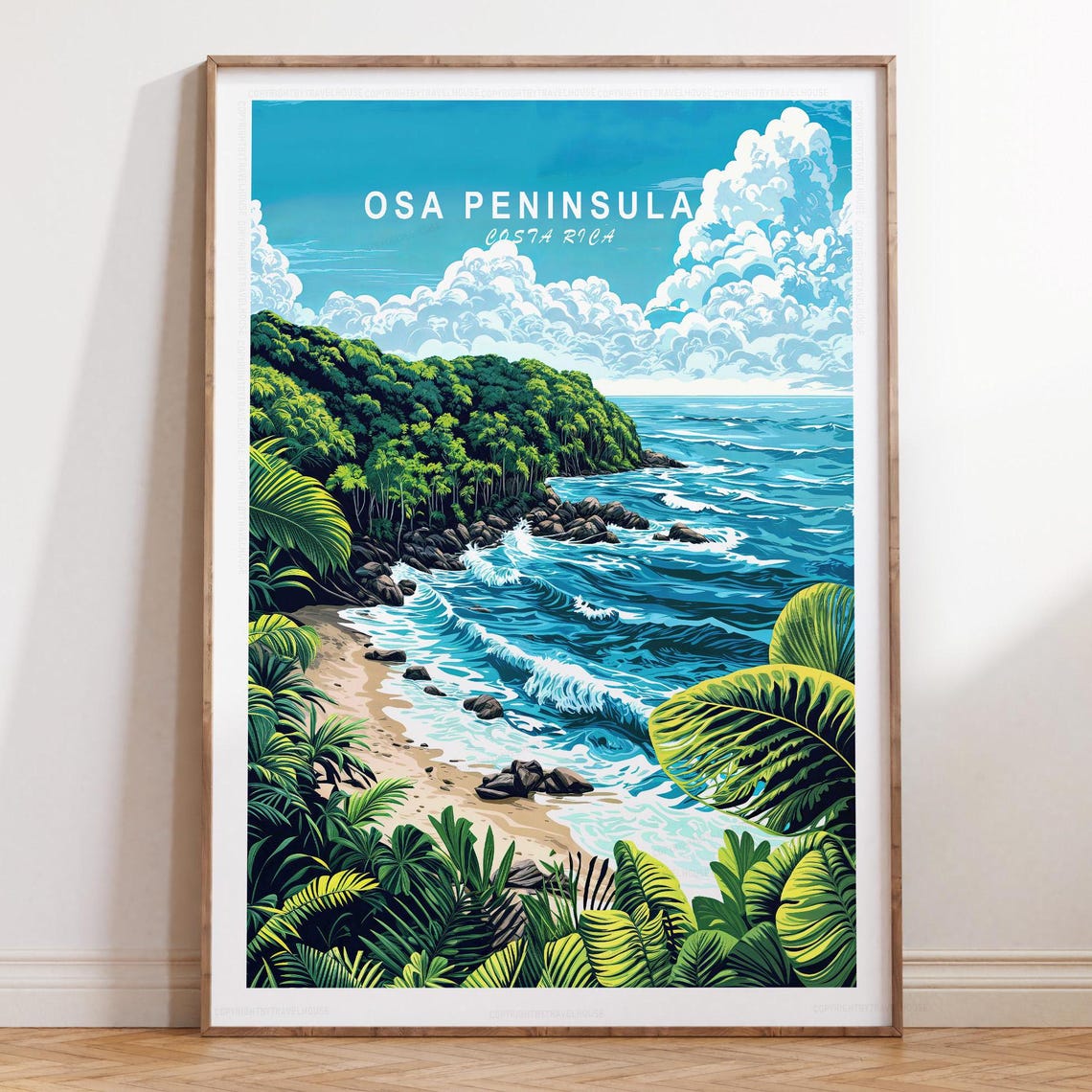 Osa Peninsula Costa Rica Jungle Coast Poster Top Title Variant