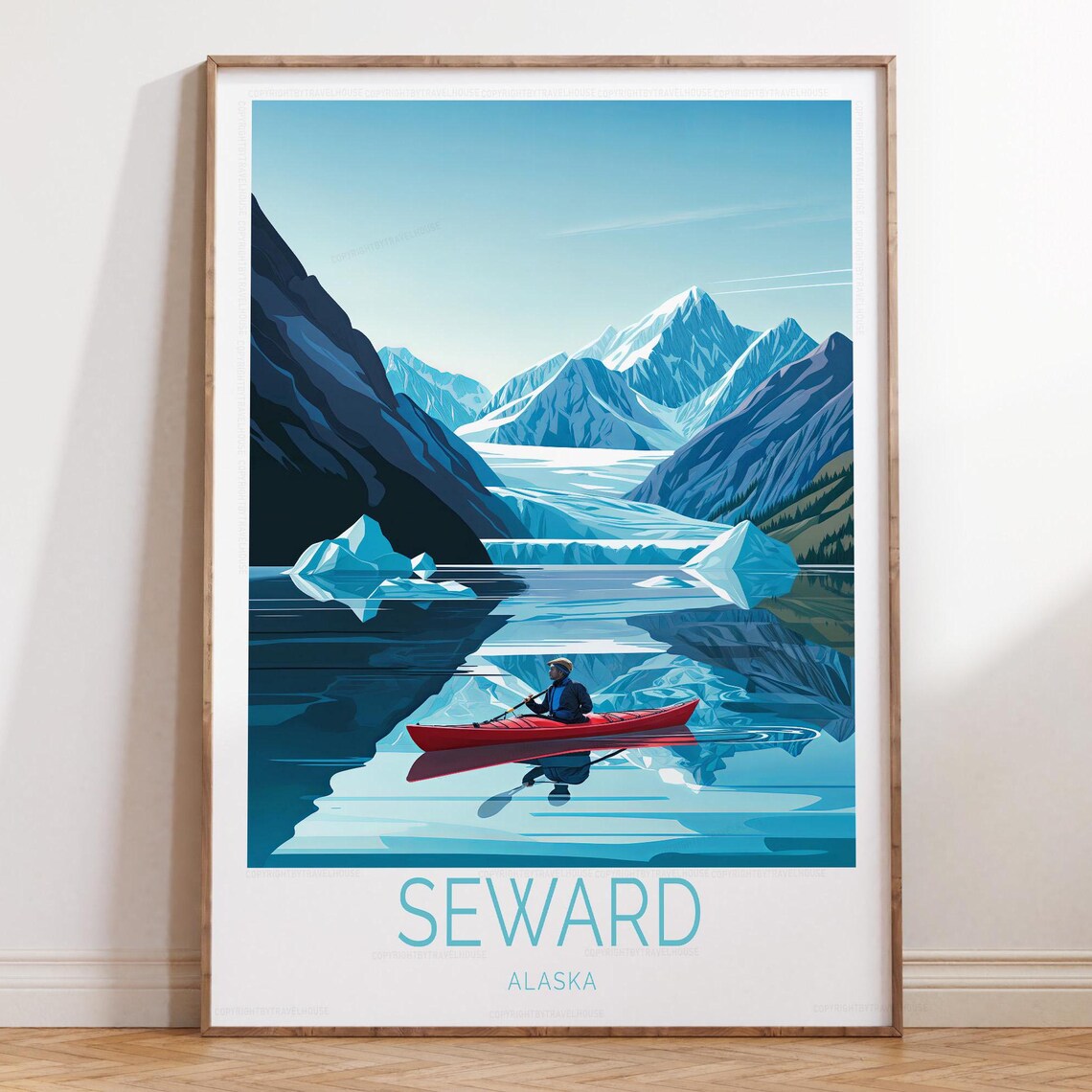 Seward Alaska Travel Poster, Home Decor Gift