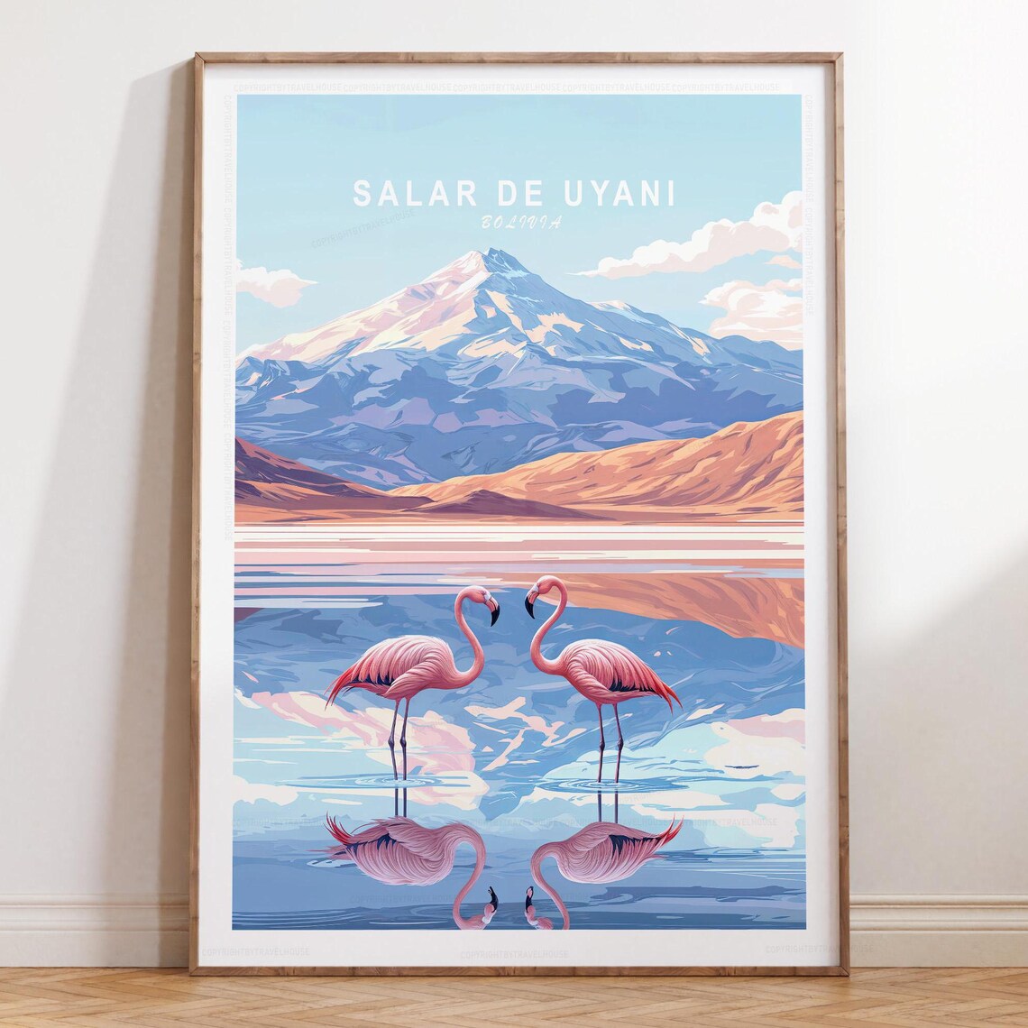 Salar De Uyuni Travel Print Bolivia Wall Art Poster Minimalist Home Decor