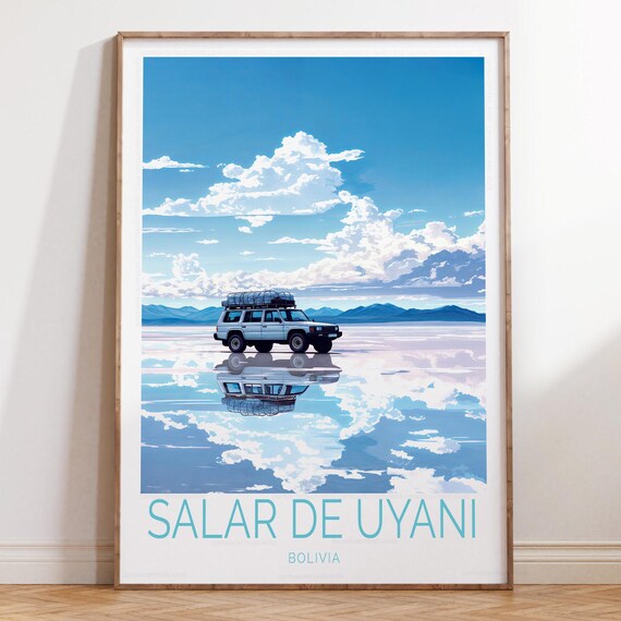 Salar De Uyuni Bolivia Travel Wall Art Poster Saler Print Custom Home Decor