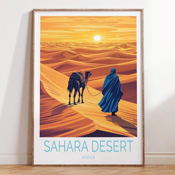 Sahara Desert Africa Travel Wall Art Print Poster Home Decor Birthday Present