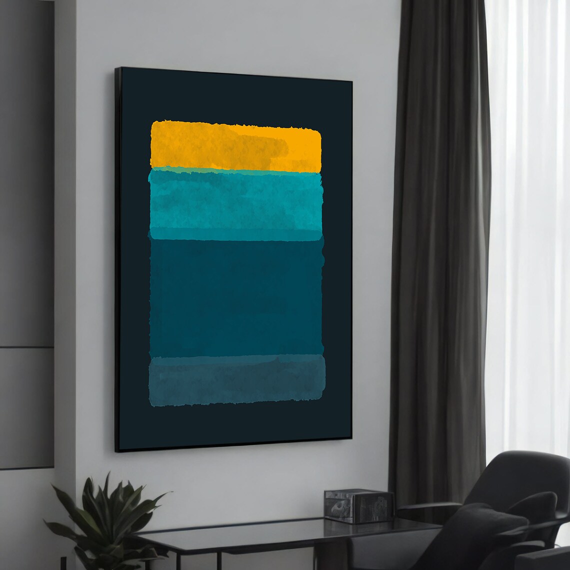 Mark Rothko Yellow And Blue Abstract Art Print