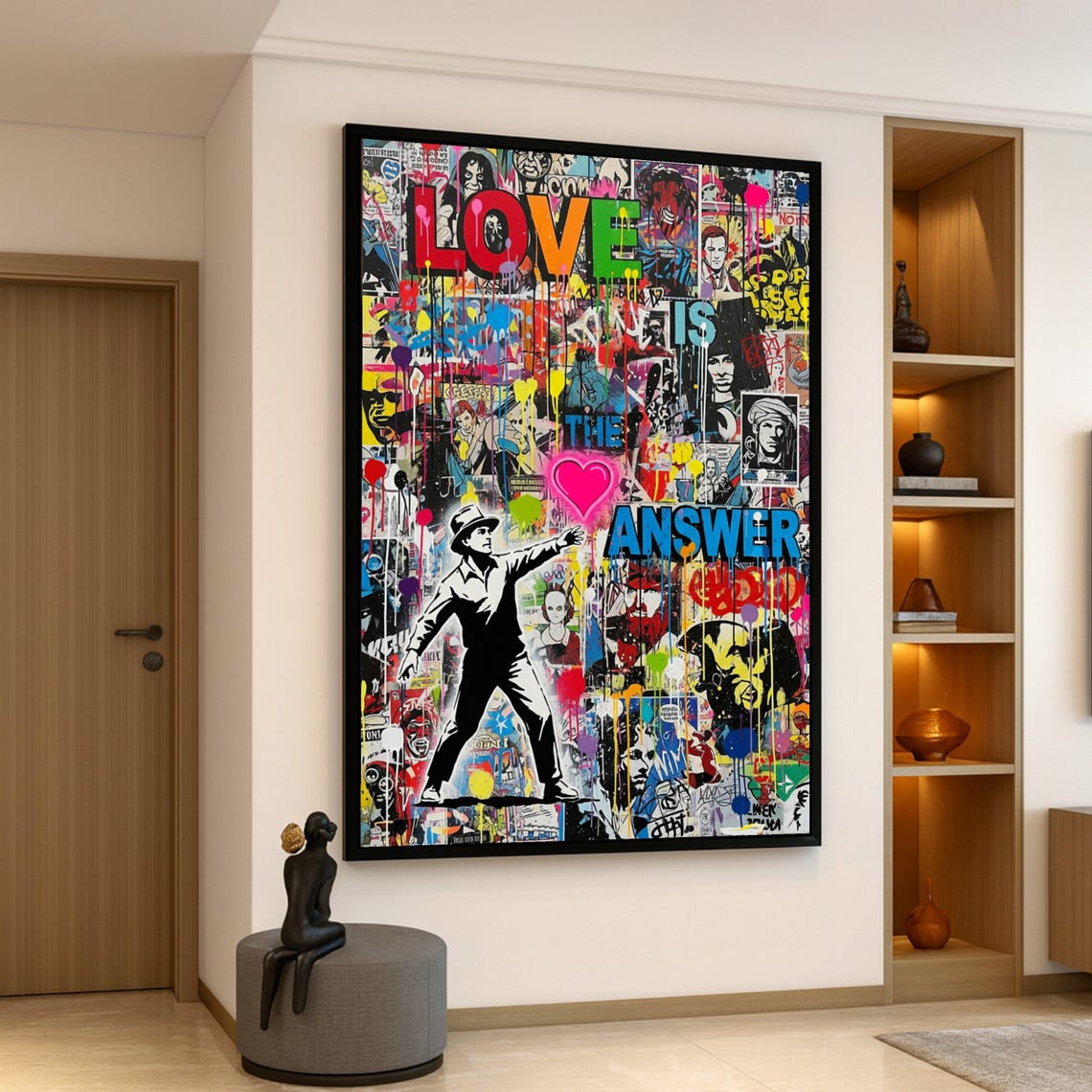 Urban Graffiti Love Quote Poster Print
