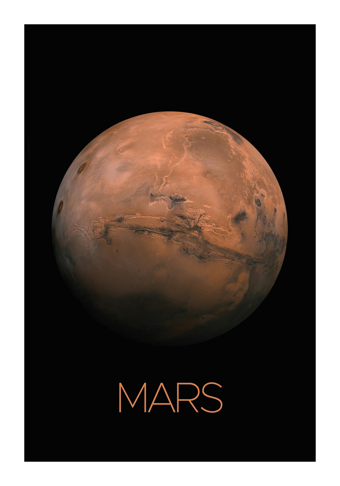 Mars Solar System Educational Chart Poster Print - Image 2