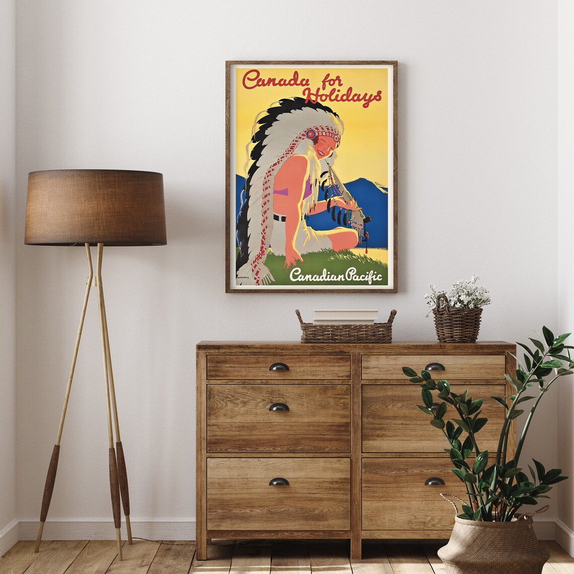 Canada For Holidays Canadian Pacific Vintage Railway Travel Poster - Image 3