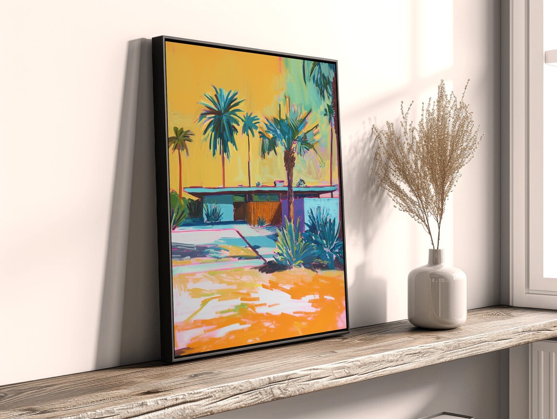 Palm Springs Mid-Century Architecture Art Print, Retro - Image 2