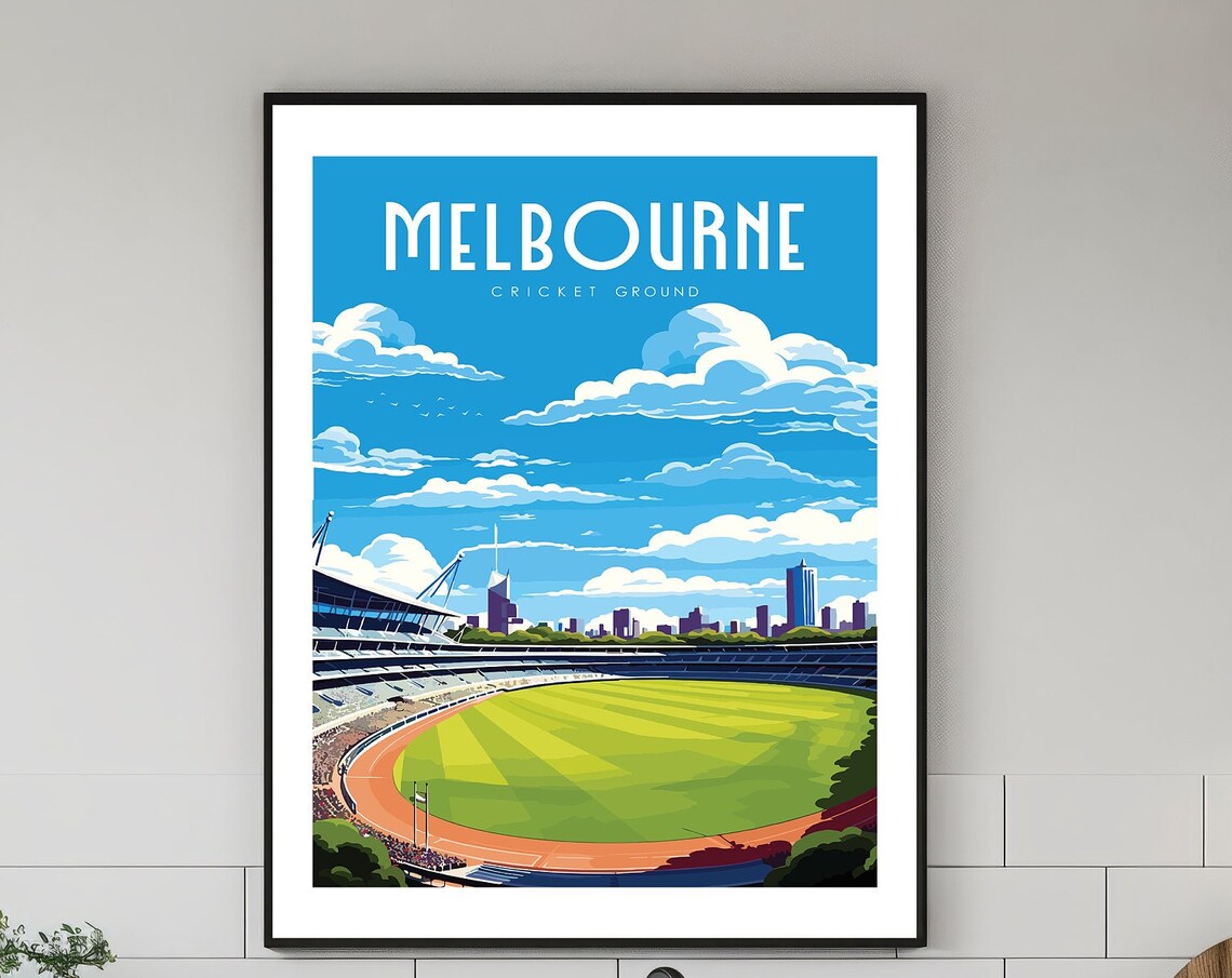 Melbourne Cricket Ground Cricket Poster, Sports Decor