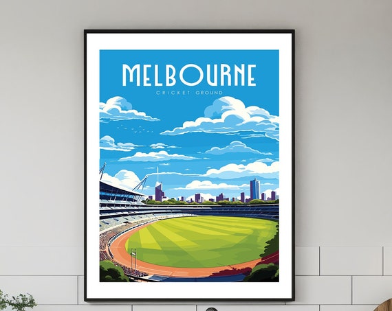 Melbourne Cricket Ground Cricket Poster, Sports Decor