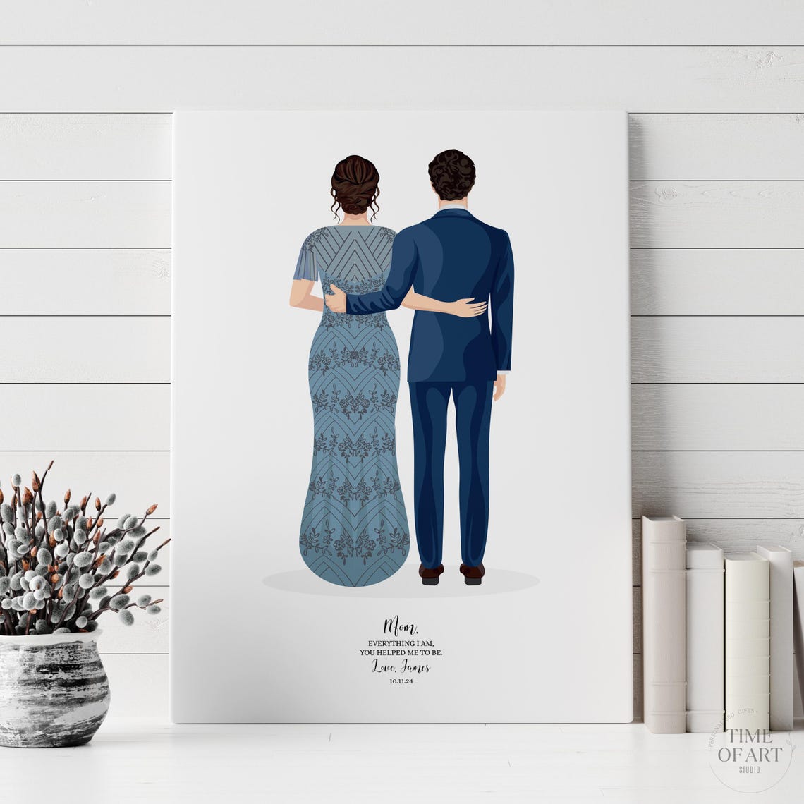 Mother of the Groom With Son Back View Wedding Tribute Poster - Image 6