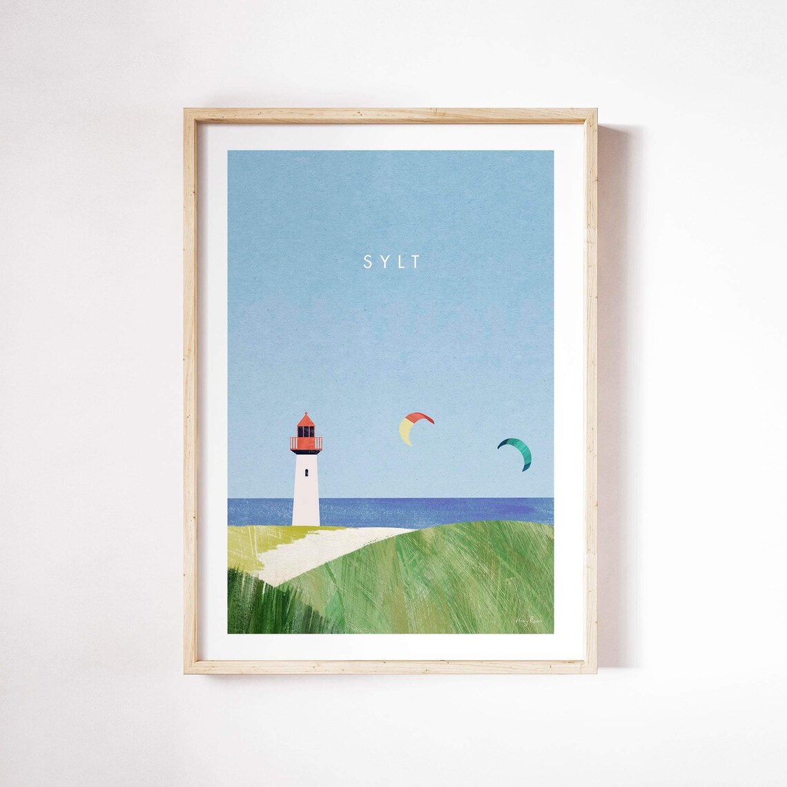 Sylt Germany Travel Poster, Landscape Art Print