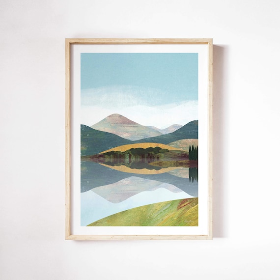 Mountain Lake by Henry Rivers, Landscape Art Print