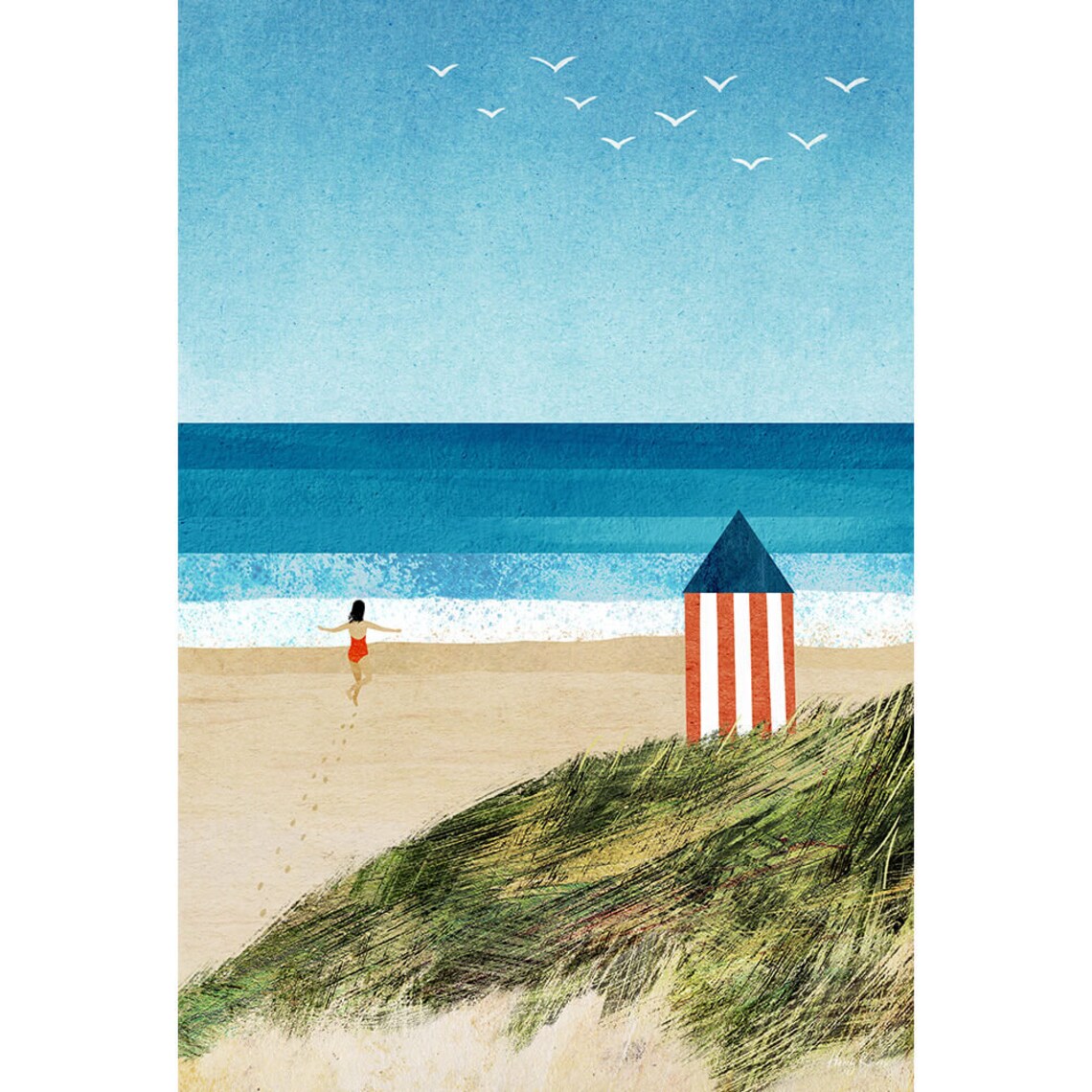 Beach Girl IV by Henry Rivers, Coastal Poster - Image 3