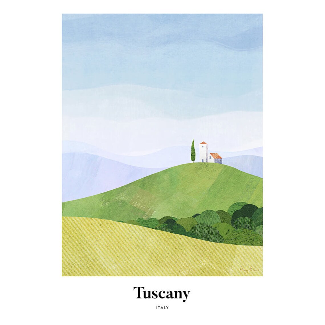 Tuscany Travel Poster, Henry Rivers Art Print - Image 3