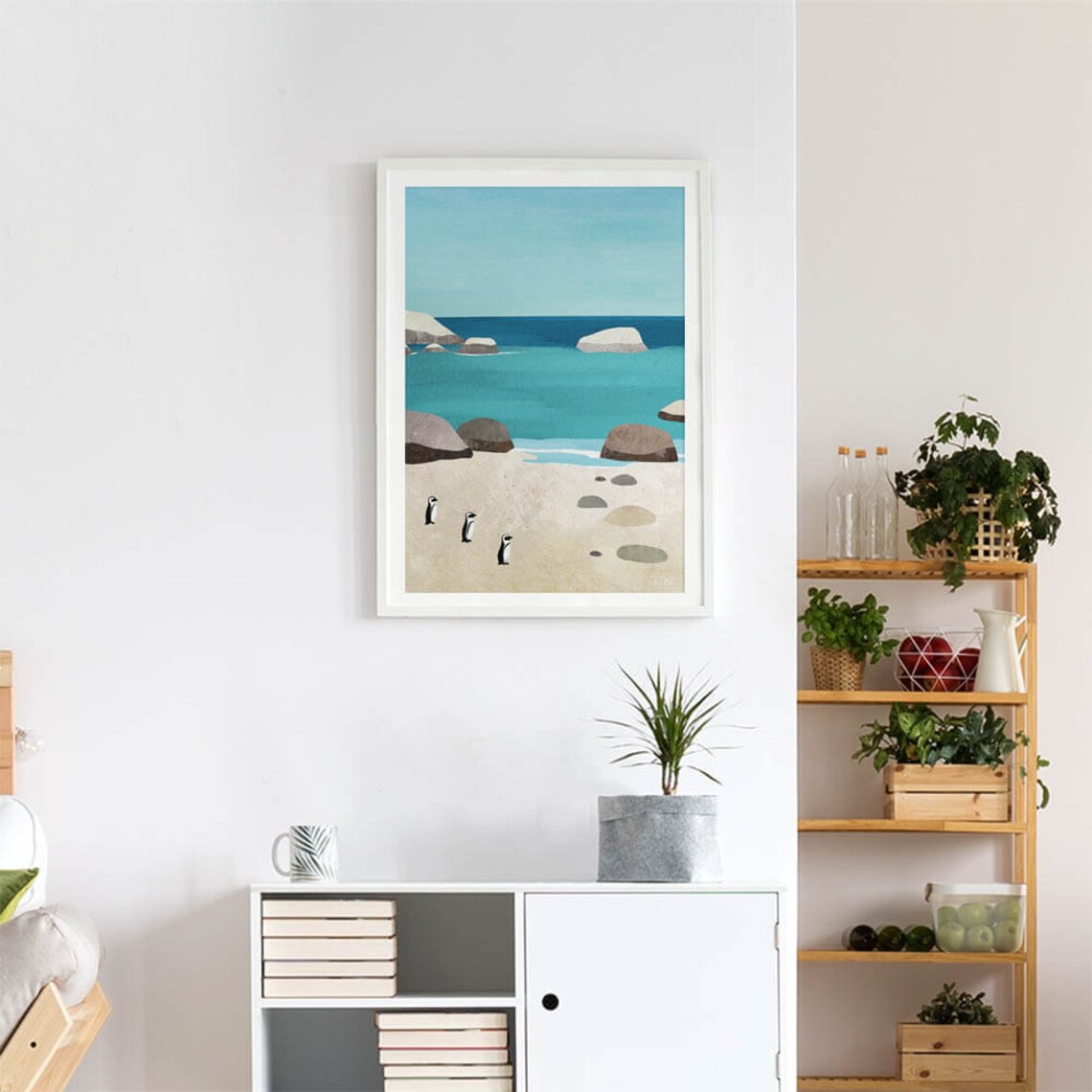 Penguins Boulders Beach Travel Poster, Henry Rivers - Image 4