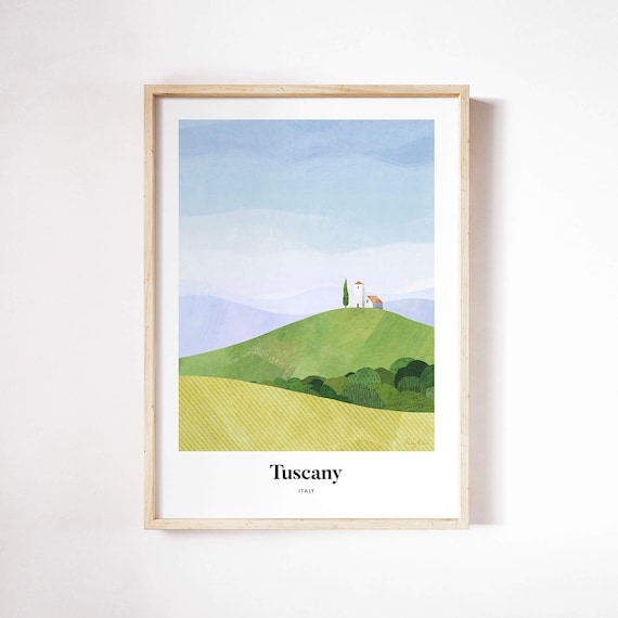 Tuscany Travel Poster, Henry Rivers Art Print
