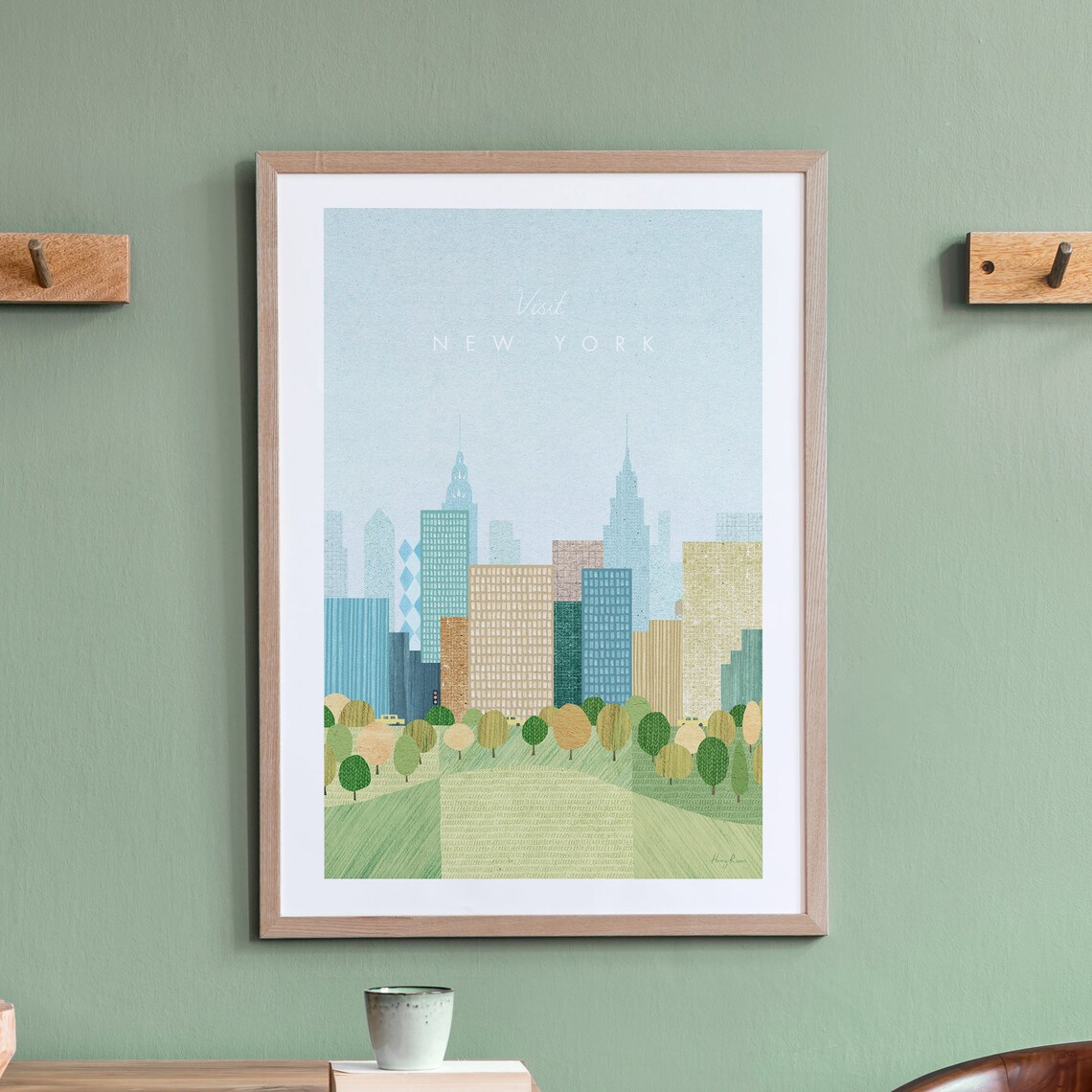 New York Vintage Travel Poster, Minimalist Travel Art