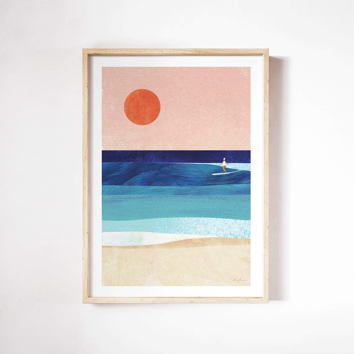 Surf Girl V by Henry Rivers Travel Poster